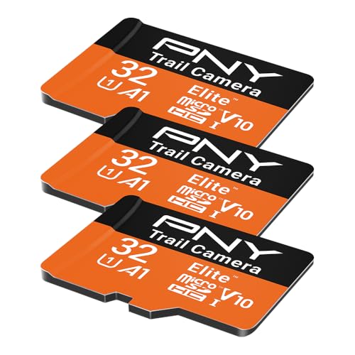 Image of PNY 32GB Elite U1 V10 A1 microSDHC Trail Camera Flash Memory Card 3-Pack