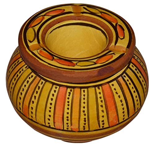 Ceramic Ashtrays Hand Made Moroccan smokeless Ceramic Vivid Colors Small