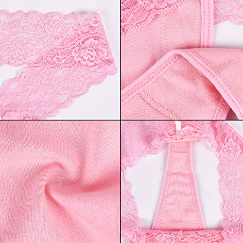 Sunm Boutique 8 Pack Lace Thongs For Women Thong Underwear Women Lace Thong Panties Low Waist Thongs For Women (Multi, Medium) #TOP6