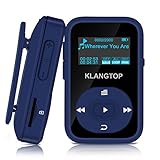 Bluetooth MP3 Player 8GB KLANGTOP Digital Clip Music Player with FM Radio Voice Record Function Special Design for Sport and Music Lovers (Blue)