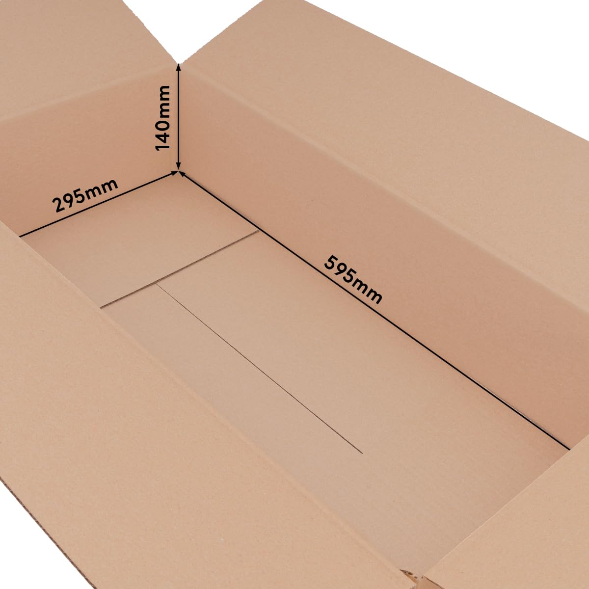 verpacking cajas plegables de cartón 600 x 300 x 150 mm KK 106 marrón [Tamaño y cantidad seleccionables] de pared simple cajas grandes 50 unidades