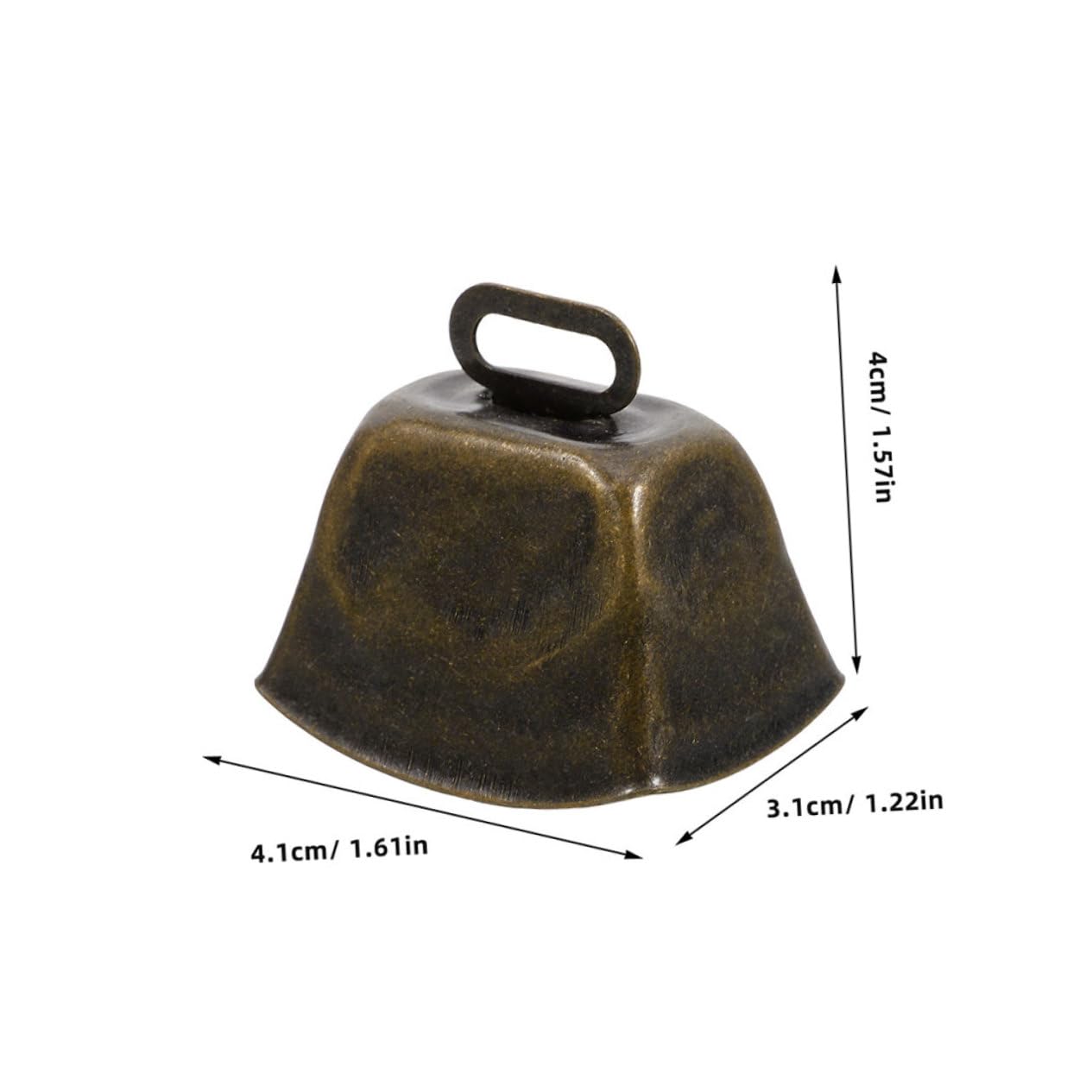 BESPORTBLE Retro Cow Bells Crisp Sound Bells with Smooth Edges for Pet Tracking DIY Crafts Ornaments Antique Cowbell Decor