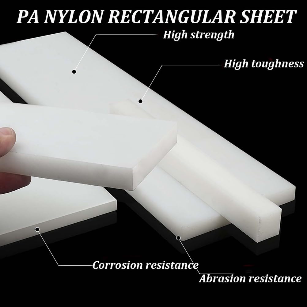 Hoja rectangular de nailon 80x75 mm de espesor 12-50 mm 12 piezas for mecanizar bricolaje(12MM)