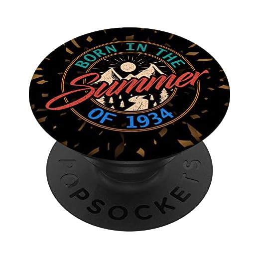 Nacido en el verano de 1934 Vintage Camping Camper Cumpleaños PopSockets PopGrip Intercambiable