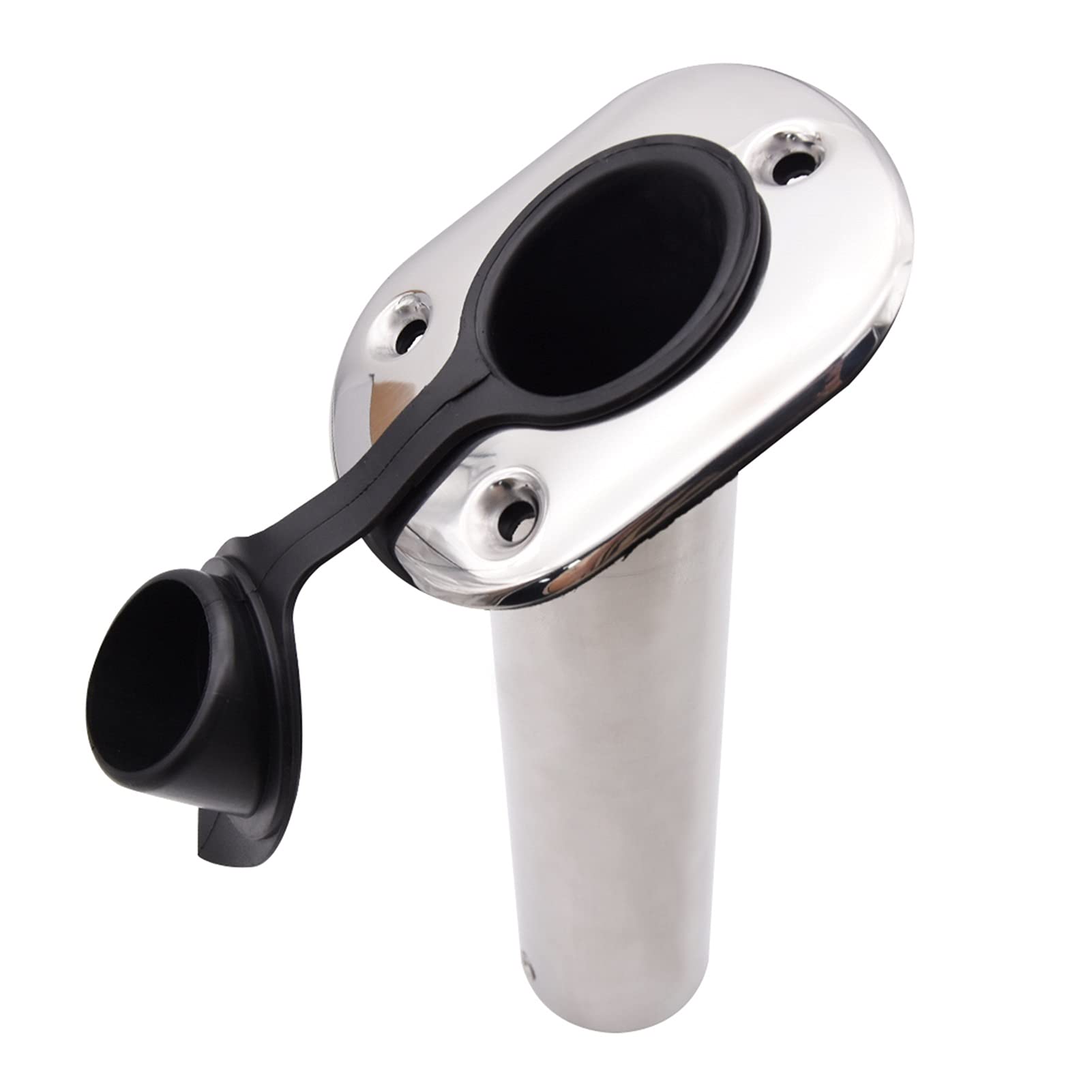 Portacanne da barca Supporto For La Canna Da Pesca In Acciaio Inox For Barchetta Da Incasso Da 15/30/090 Gradi Con PVC. Cap Marine Boat Accessories(1pc 15 degree)