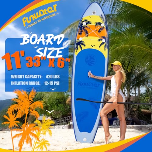 Image of FunWater Stand Up Paddle Board Ultra-Light Inflatable Paddleboard with SUP Accessories for Adults & Youth of All Skill Levels