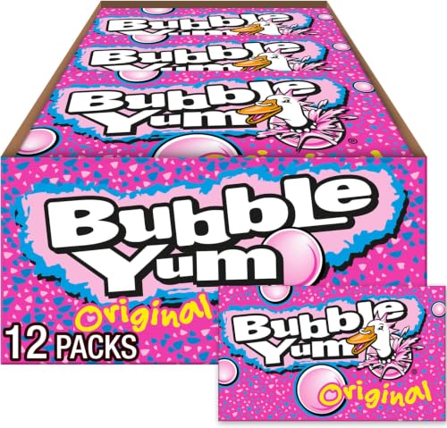Image of BUBBLE YUM Original Flavor Chewy, Bubble Gum Packs, 2.82 oz (Pack of 144)