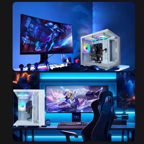 suevery Gaming PC Ryzen5 5600GT Nvme SSD 1TB 16GB RAM WiFi 6 Prebuilt Towers Desktop Computer White SUSU-V900W の商品画像 4