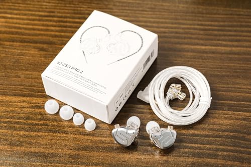 LINSOUL KZ ZSN PRO 2 Moniteur intra-auriculaire, pilote hybride 1BA+1DD, casque HiFi IEM, écouteurs filaires, câble amovible plaqué argent de 0,75 mm 2 broches pour audiophiles (argent, avec - Les Beatles, Paul McCartney, John Lennon, RIngo Starr, George Harrison LINSOUL KZ ZSN PRO 2 Moniteur intra-auriculaire, pilote hybride 1BA+1DD, casque HiFi IEM, écouteurs filaires, câble amovible plaqué argent de 0,75 mm 2 broches pour audiophiles (argent, avec – Image 8