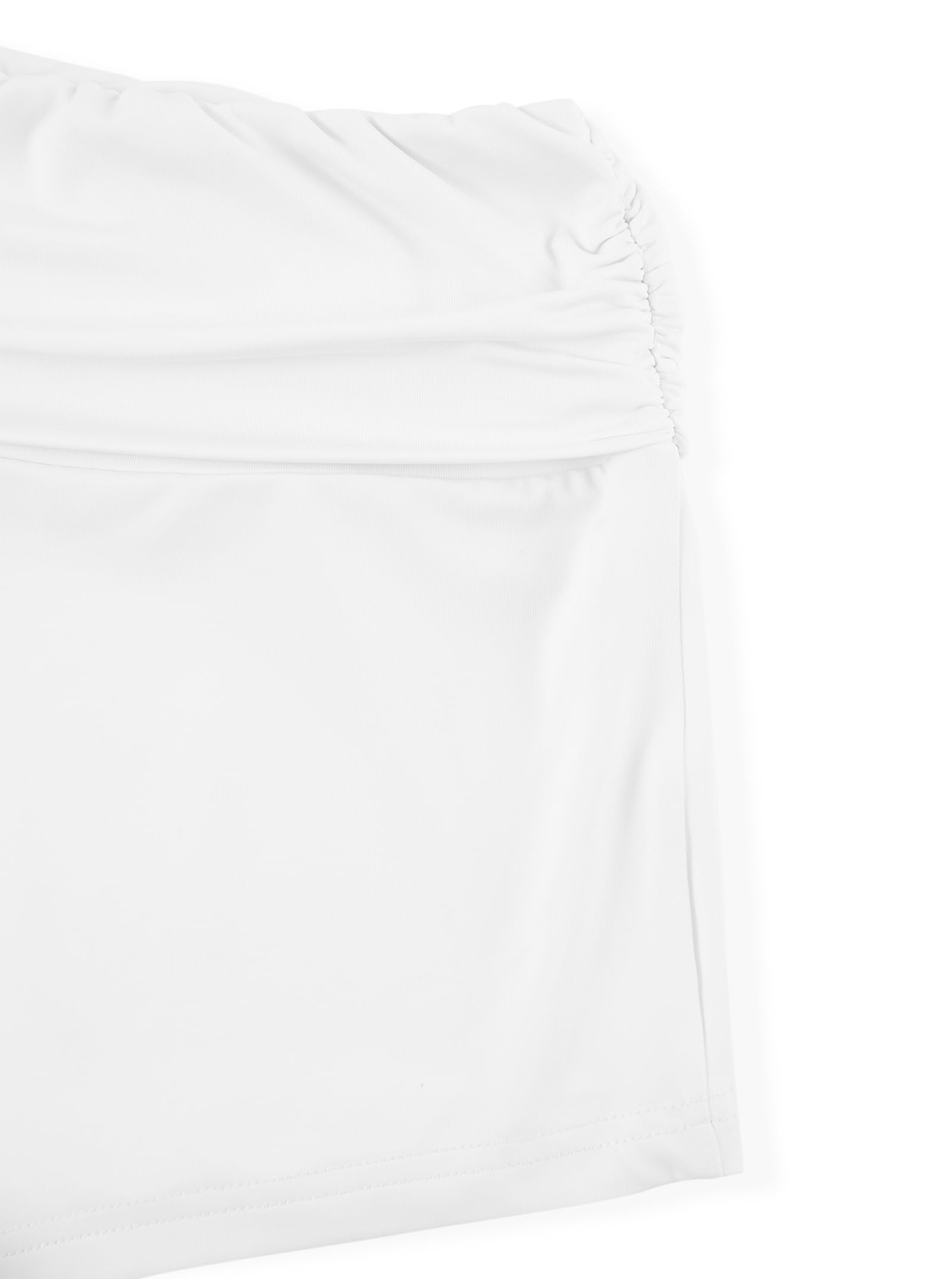 Hilinker Womens Sexy 2 Piece Pajama Set Lace Trim Ruched Cami and Shorts Summer Cute Pjs Pink White Stripe Small: Small White