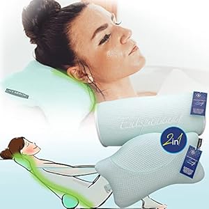 BORBETO® Serenity Ontspanningsset, 2-in-1, ontlast de wervelkolom voor 100% ontspanning, exclusieve, zachte en duurzame merkstof, badkussen + rugrol