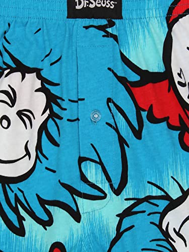 Dr. Seuss Men's Button Fly Boxer Lounge Shorts4