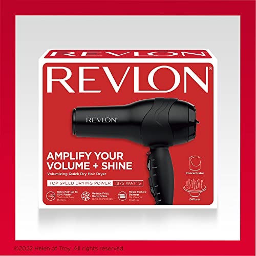 Revlon Turbo Hair Dryer | 1875 Watts Of Maximum Shine, Fast Dry (Black) #TOP5