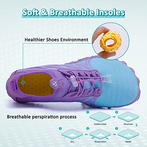 Image of ziitop Water Shoes for Men Women Beach Barefoot Swim Rock Climbing Pool Shoes Socks, Anti-Slip Breathable Quick Dry Lightweight Slip-on, Outdoor Sport Hiking Walking Boating Fishing Diving Surfing