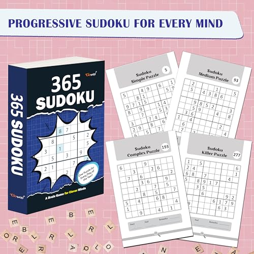 Image of 365 Sudoku :- Brain Training Sudoku Puzzle Book, Sudoku puzzle book, Brain Booster sudoku book, 365 sudoku puzzles book, Classic Sudoku Puzzle Book, Travel-sized sudoku puzzle book