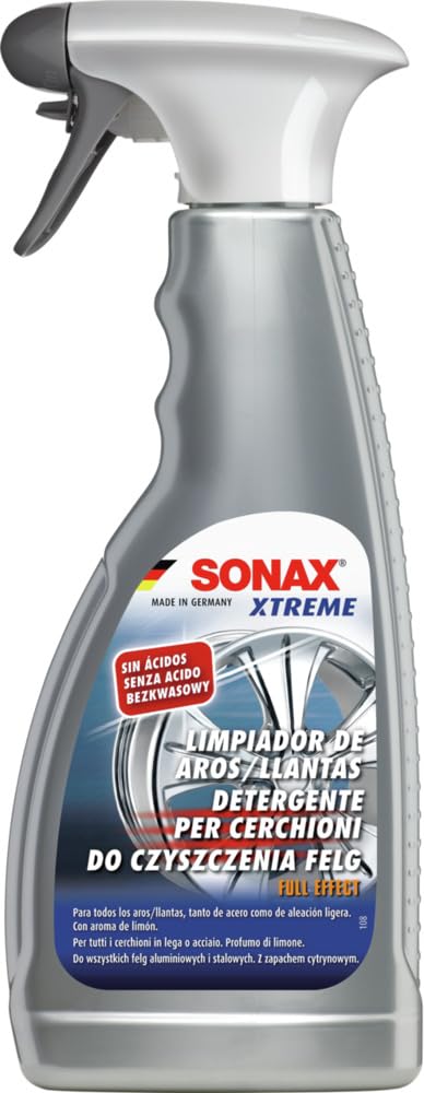 SONAX XTREME Detergente per cerchi PLUS (500 ml) detergente speciale privo di acidi per tutti i cerchi | Art. N. 02302000-820