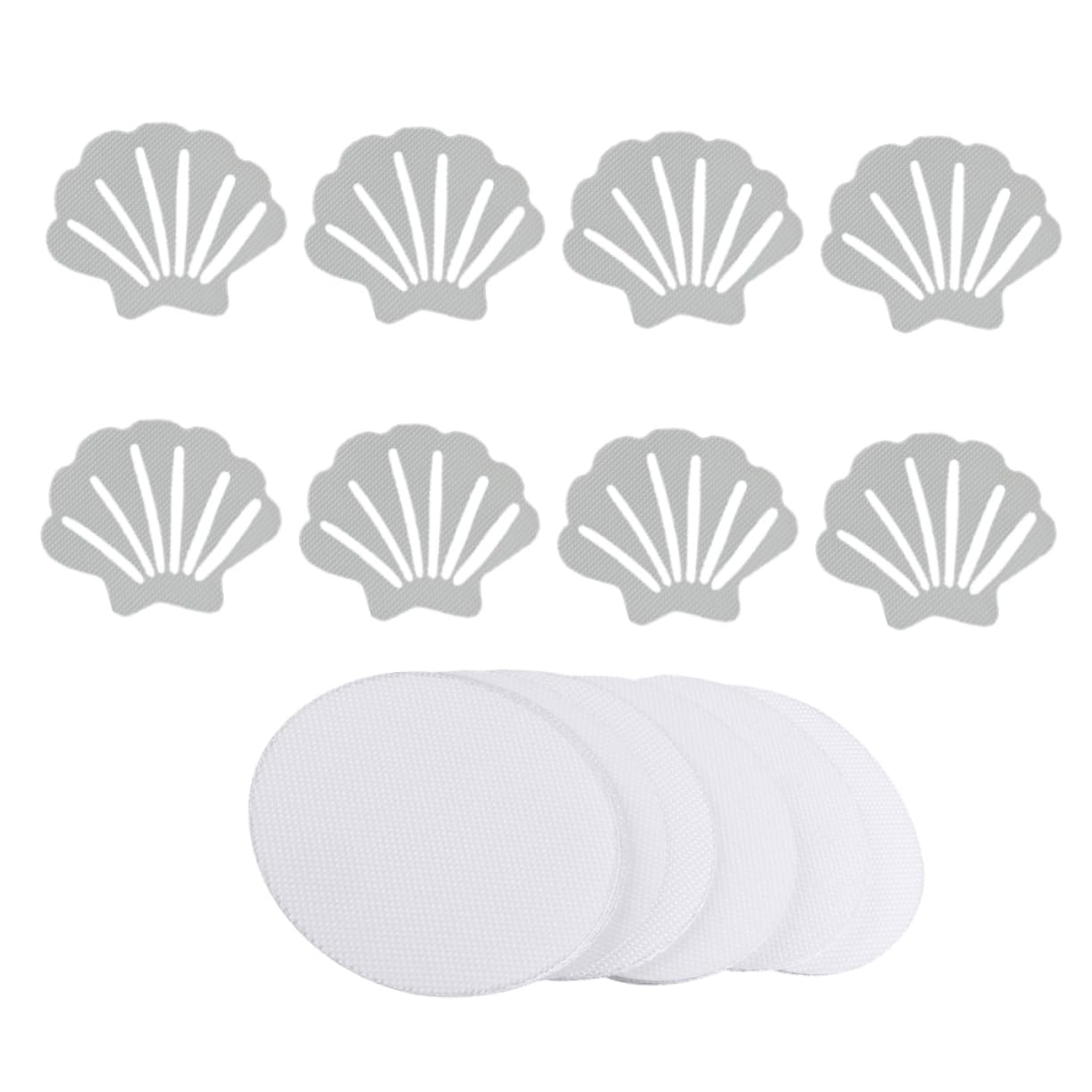 MUCKLILY 22Pcs Non Slip Adhesive Stickers for Bathroom Kitchen Shell Shape Round Safety Strips for Bathtub Shower Pool and More Easy to Install Slip