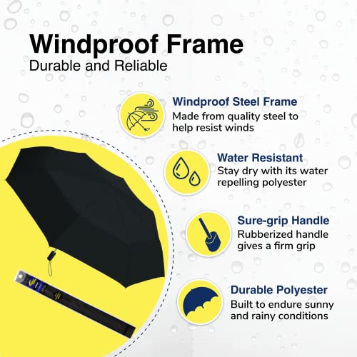 Weather-Station-Rain-Umbrella-Automatic-Folding-Umbrella-Windproof-Lightweight-and-Packable-for-Travel-Full-42-Inch-Arc-Black