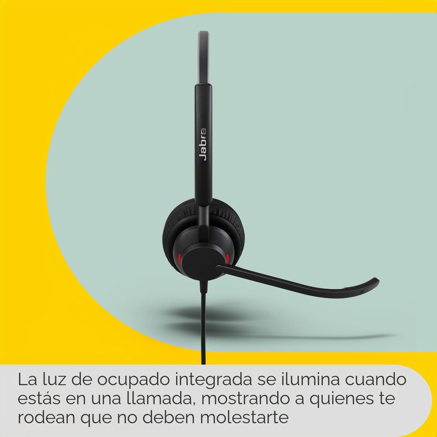 Jabra Engage 40 Auriculares Estéreo con cable, Inline Call Control, 2 micrófonos, cancelación de ruido, ultraligero, cable USB-A, Certificado para MS Teams, funciona con todas las plataformas, Negro