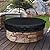 Firepit Covers Round for In Ground Firepit, 50 Inch Outdoor Patio Built In Fire Pit Cover, Round Gas Fire Pit Table Cover High-quality Oxford cloth outdoor rain, snow and wind protection Cover,Black