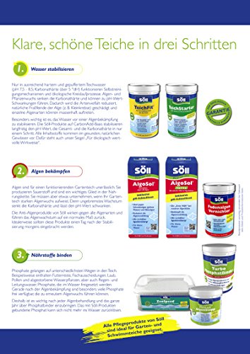 Söll 80502 PhosLock, 1 kg - ganzjährig anwendbare Teichpflege zur dauerhaften Phosphatbindung und Algenvorbeugung im Teich Pflanzenteich Fischteich Koiteich