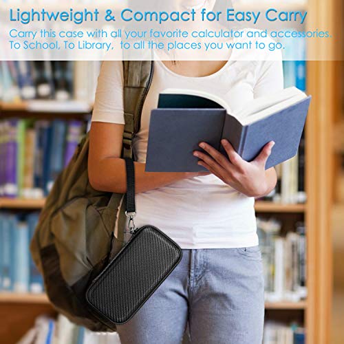 FINTIE Graphing Calculator Carrying Case for TI-84 Plus CE, Hard EVA Shockproof Protective Box for TI-83 Plus CE/Casio fx-9750GII (Black) - Thumbnail 6