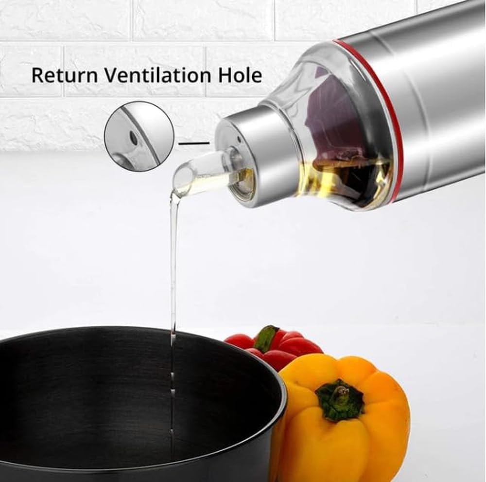INKULTURE Stainless Steel Oil Dispenser with Nozzle 1 Litre (1000 ml) (Model No.01/01 piece) - Image 4 thumbnail