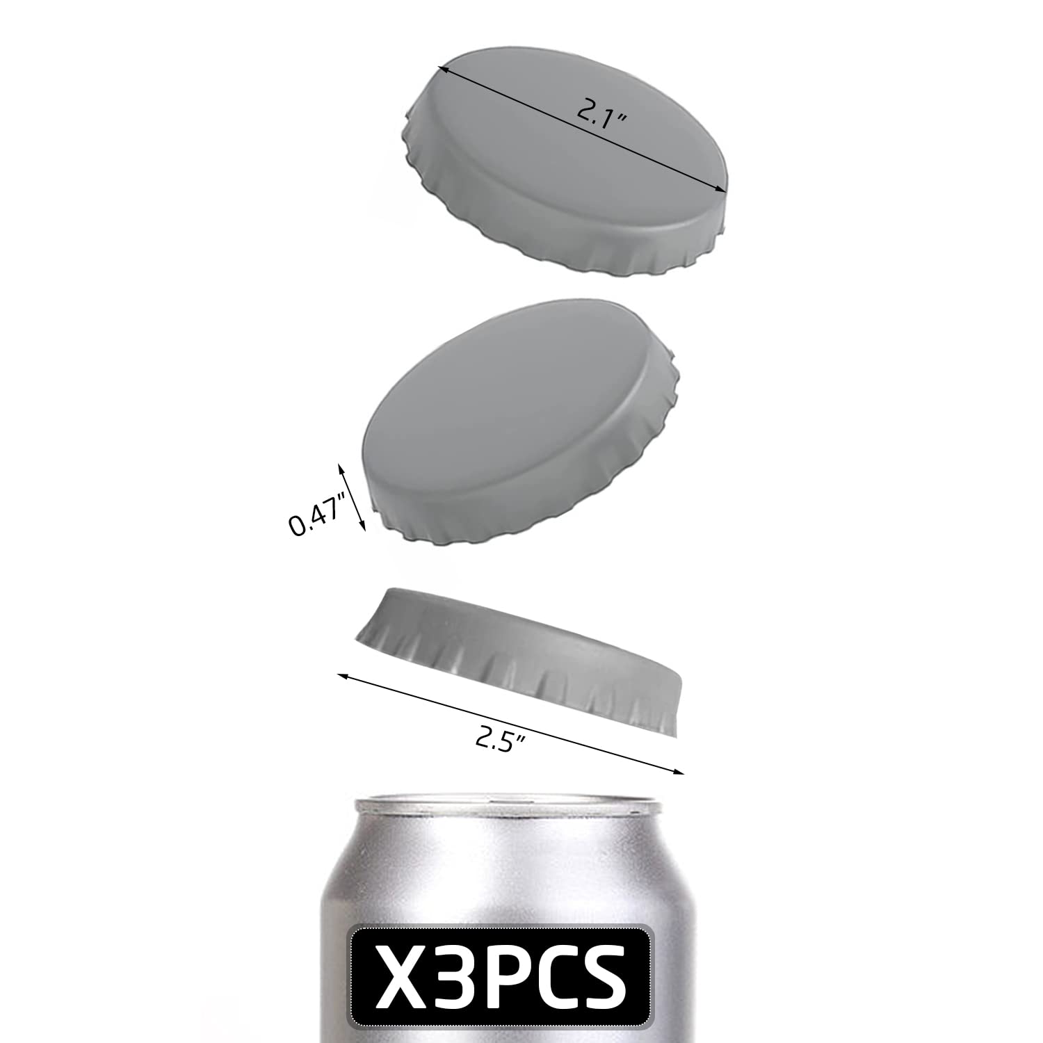 3 Piezas Tapa Latas Refresco, Tapa Para Latas De Bebidas, Tapa Plástico Para Latas De Bebidas, Para Familias, Restaurantes, Bares, Camping, Viajes