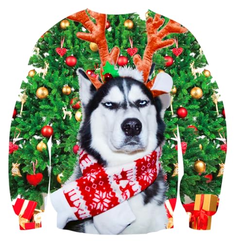 Goodstoworld Mens/Womens Ugliest Christmas Sweatshirt 3D Unique Hilarious Graphic Pullover Shirt S-4XL2