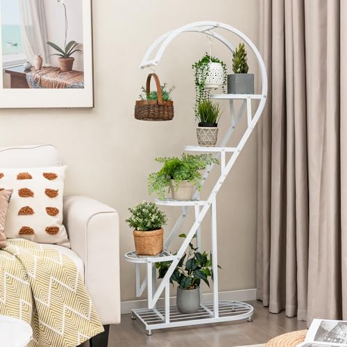Support de plantes gain de place HOMASIS pour organiser vos pots de fleurs