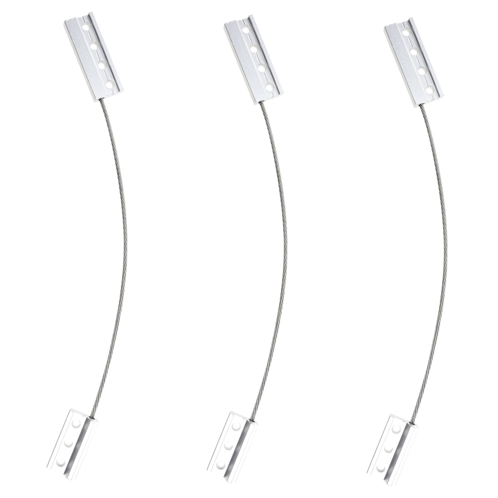 Housoutil 3pcs Stainless Steel Cabinet Restraint Cable Cupboard Hinge Limiter Restrict Door Swing Flexible Braided Cable for Home, Silver