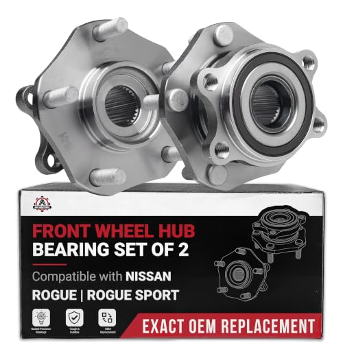 Image of Front Wheel Bearing and Hub Assembly Set of 2 - Compatible with Nissan - Rogue, Rogue Sport - Rear Wheel Bearing - Replaces 513357, 513357 2pcs, 951-117 - 2014-2020
