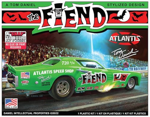Modelo plástico Atlantis Snap Tom Daniel Fiend Funny Car 1:32 miniatura 1