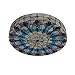 Fandian Vintage Ceiling Light Hand-Made Colorful Chandelier Flush Mount Lighting Fixture, Lampshade with Colorful Design Decor (20 Inch)