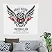 Produktbild O1FHW-8 Punk Metal Skull Theme Tapisserie Mandala exklusiv Strandtuch - Unheimlicher Schädel Musterdruck für Flurdekoration