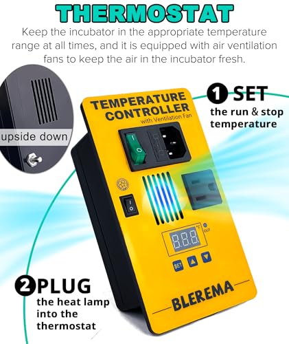 Image of Puppy Incubator with Temperature Control & Ventilation Fan, Dual-Heating Modules (Pad+Lamp) and Oxygen Tube, Incubator for Puppy /Kitten | Brooder for Dogs, Chicks, Birds & Newborn Critters (55L)