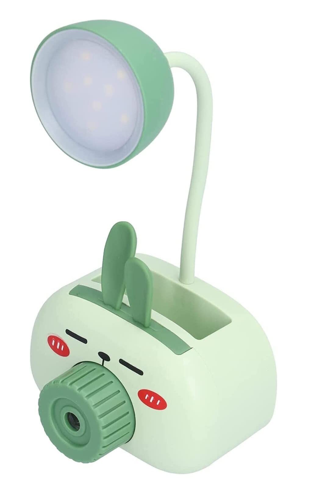 Klemmleuchte Schreibtischlampe LED-Schreibtischlampe, Schöne, Verstellbare Lampe, Tischlampe, USB-Ladetisch, Niedlich, Mit Anspitzer Für Hausaufgaben Leselampe Klemmlampe (Color : Grün)