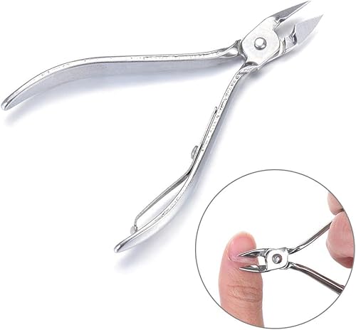 Miniatura 2 de 4 pinzas de cutícula de acero inoxidable para cortar cutículas, tijeras de pedicura, herramientas de manicura para uñas y pies