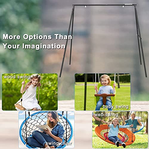 Hishine SS01 Swing Stand A Frame For Porch Outdoor 550Lbs Heavy Duty 71 Inch Height Full Metal Swing Frame thumb #9