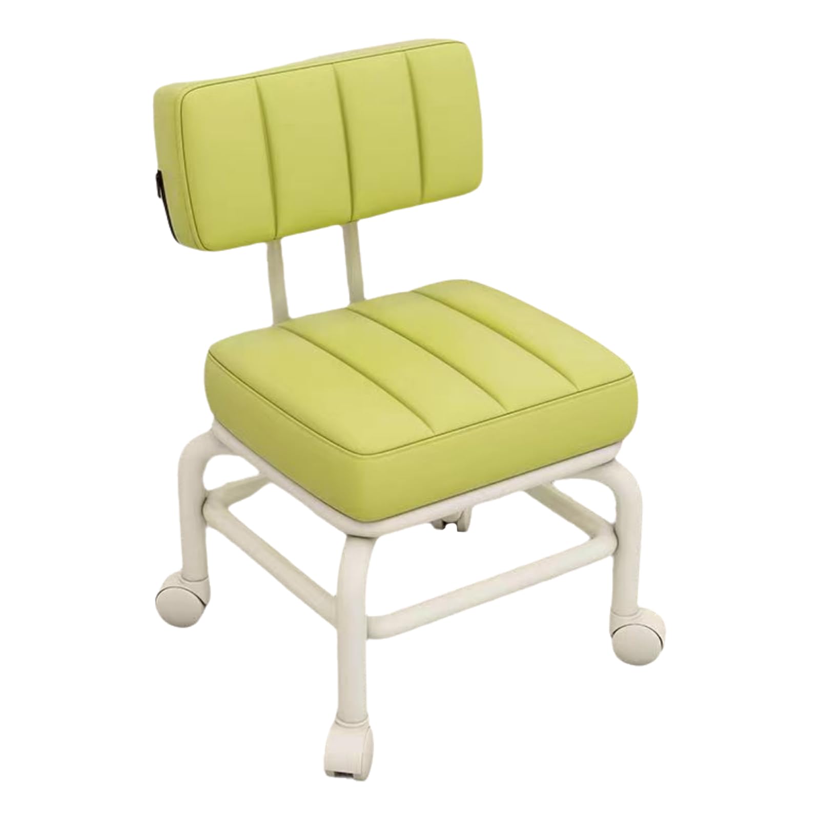 Siège à roulettes Court, Chaise Courte à roulettes avec Dossiers, Tabouret Bas Roulant Ergonomique pour Salons
