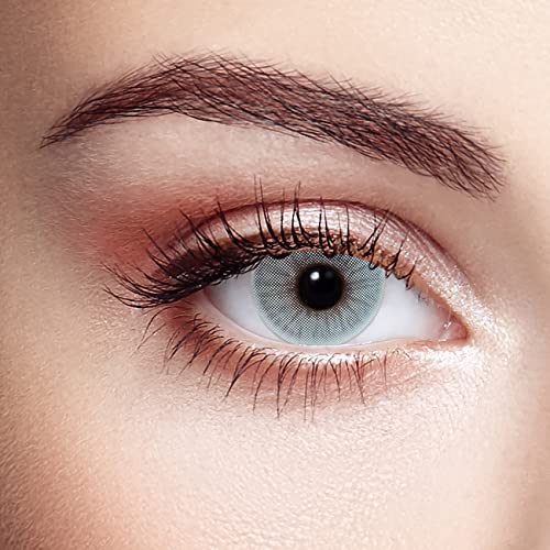 Lentillas de Contacto Color Gris Muy Claro Duración 1 Año + Kit de Accesorios Color Opal VIP (2 Piezas) Sin Aro de Definición