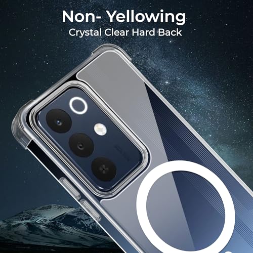 Image of A rtistque Clear Back Cover Case for Realme Narzo 90x / C85 / 15x 5G | Compatible with Mag-Safe | Premium | Shockproof TPU Bumper | Slim Protective Design | Realme Narzo 90x Back Cover - Transparent