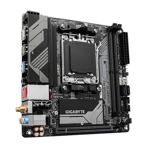 GIGABYTE A620I AX Scheda madre - Supporta CPU AMD Ryzen 8000, VRM digitale a 5+2+1 fasi, fino a 6400MHz DDR5 (OC), 1xPCIe 4.0 M.2, Wi-Fi 6E, LAN 2.5GbE, USB 3.2 Gen 2 - Scheda madre - Immagine 2