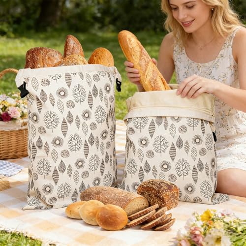 Bolsa de almacenamiento de pan de algodón para evitar el pan duro y el moho en casa 3