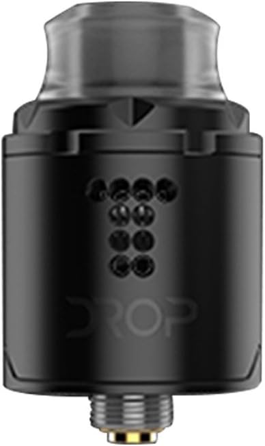 Digiflavor Drop Solo RDA Single Coil 22mm/24mm Drop with Two caps Standard 510 and BF Squonk 510 pin deep Base, No Nicotine, No E Liquid (Black)