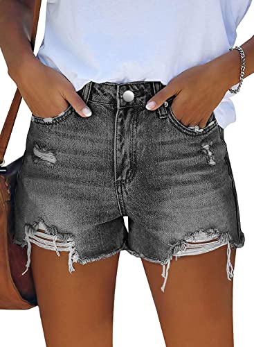 Image of CHICZONE Womens Mid-High Waisted Stretchy Denim Jean Shorts