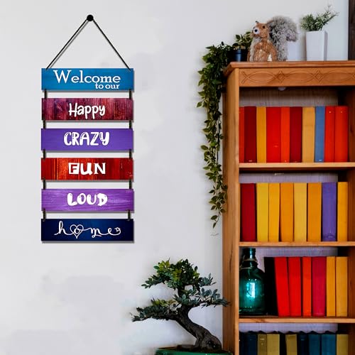 Image of EXPLEASIA Decorative Wall Hanging Wooden Art Decoration Item for Home Office Living Room Bedroom Decoration Items Home Decor Gift Items (Welcome Home Fun)