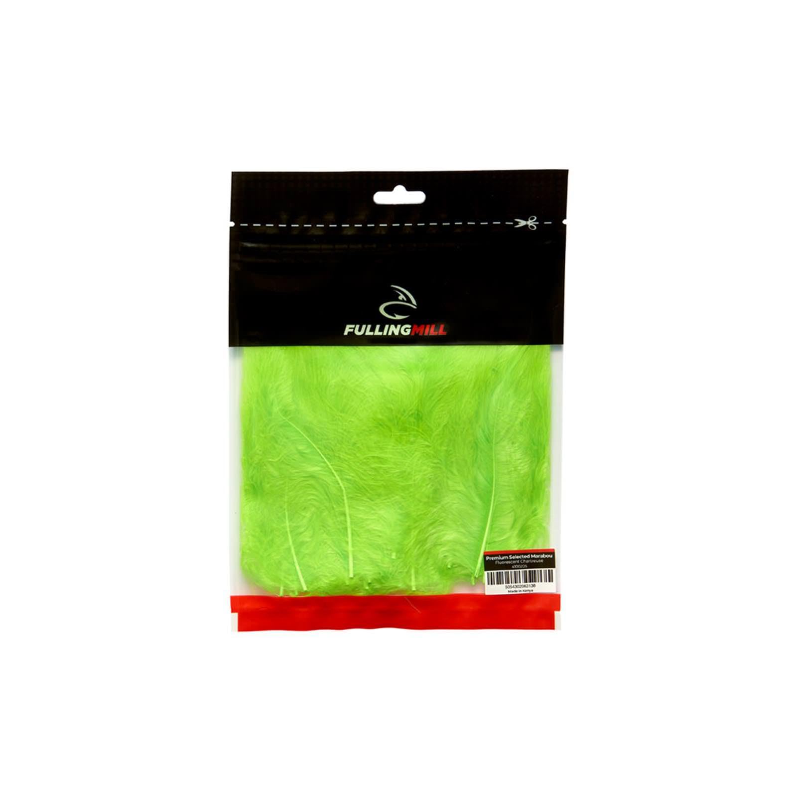 Fulling Mill Premium Marabou Blood Feathers (Fluorescent Chartreuse)