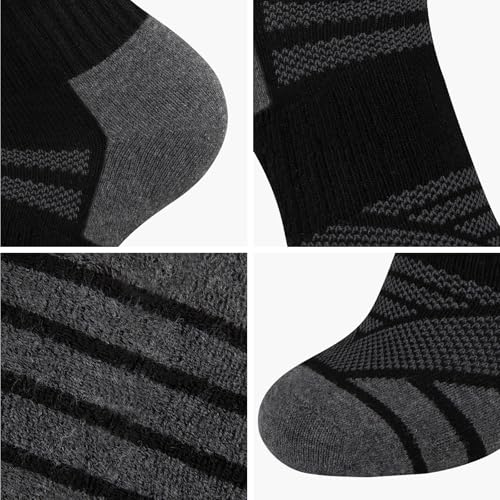 COOPLUS Mens Cushioned Ankle Socks Athletic Performance Quarter Socks Moisture Wicking Running Socks(8 Pairs)4