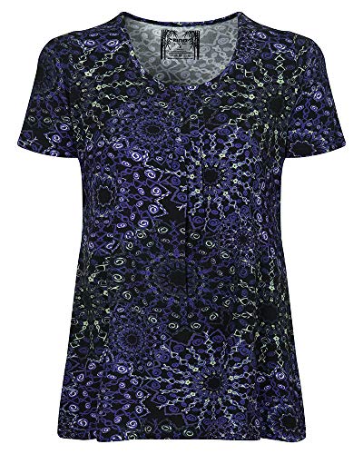Preisvergleich Produktbild Elegante Tunika, Bluse für Damen Eco-Bamboo, nachhaltig, antiallergen und atmunsaktiv (XXL / 44, Lila)